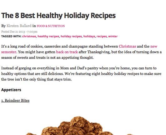 Healthy Holiday Recipes