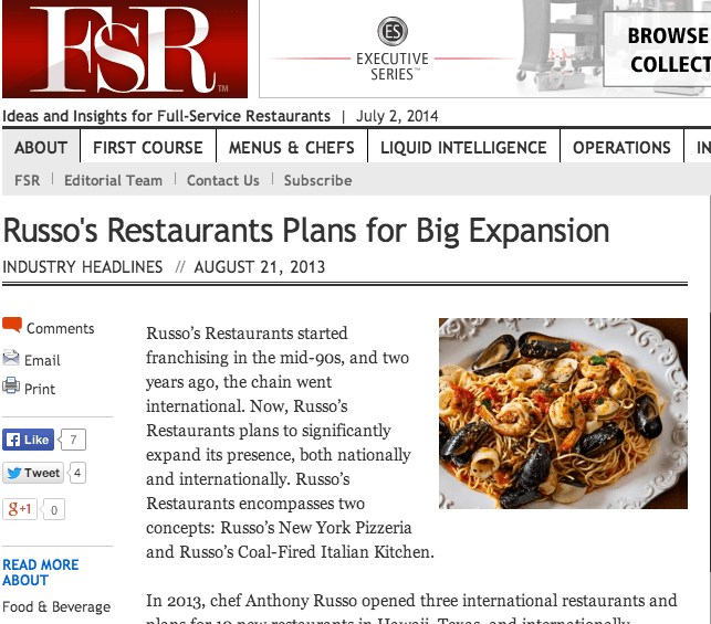 Russo's Restaurant Expansion 