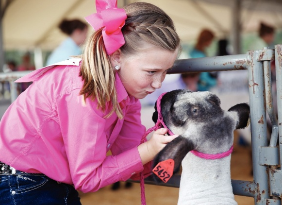 Youths show lambs at fair Saturday by KIRSTEN BALLARD, photo by MELISSA KEY